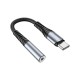 Адаптер USB-C M to 3.5mm F LS33 metal gray HOCO (6931474761163)