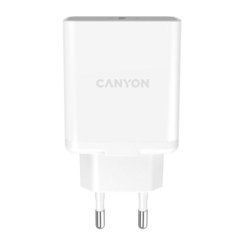 Зарядний пристрій Canyon PD 20W/QC3.0 18W WALL Charger with 1-USB A+ 1-USB-C (CNE-CHA20W03)