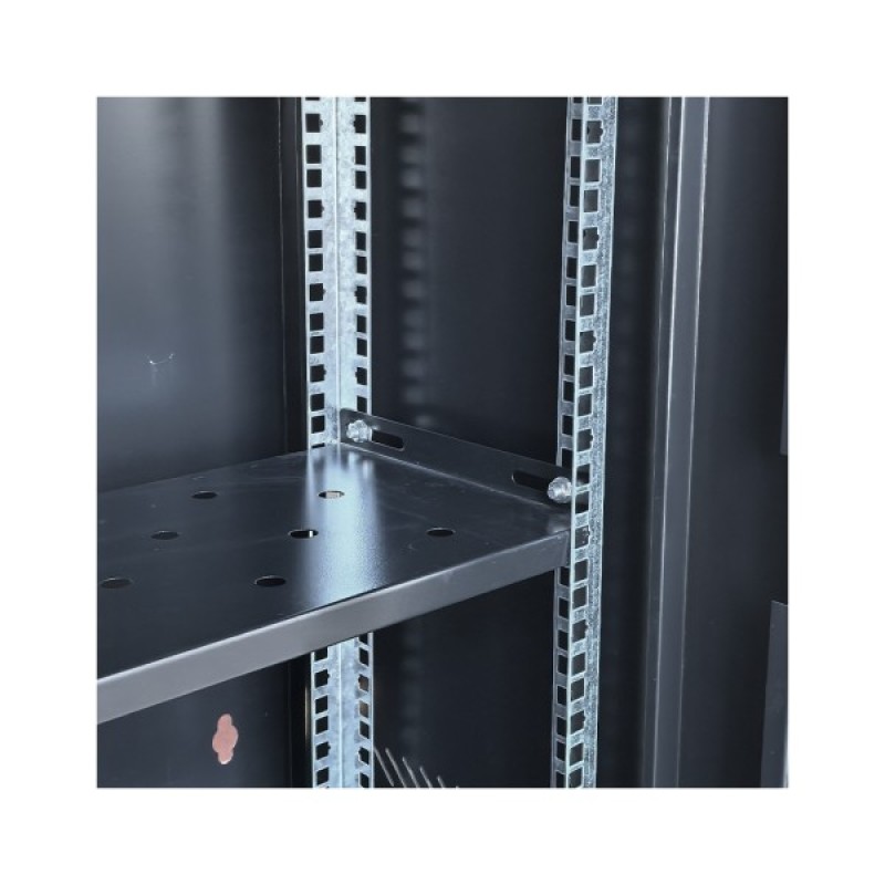 Шафа настінна GEAR 12U 19'' 600x600x600 мм, + полка 19", black (GWMSN-12U-600-600)