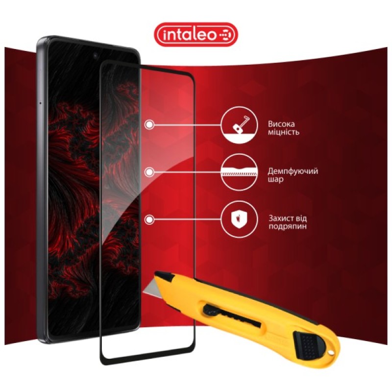 Скло захисне Intaleo Full Glue Moto G75 Black (1283126607400)