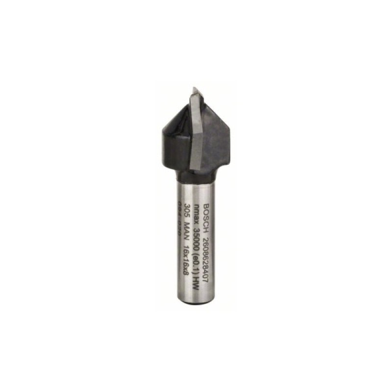 Фреза Bosch Professional пазова V-подібна V, Std, S8, D16, L16 90° (2.608.628.407)