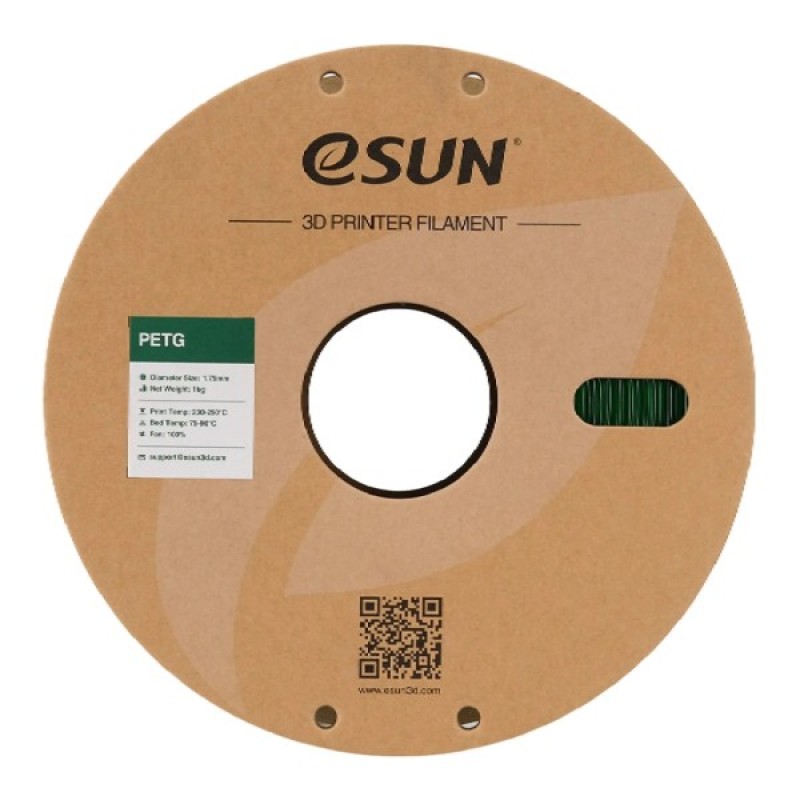 Пластик для 3D-принтера eSUN PETG 1.75мм, 1кг, transparent, green (PETG175G1)