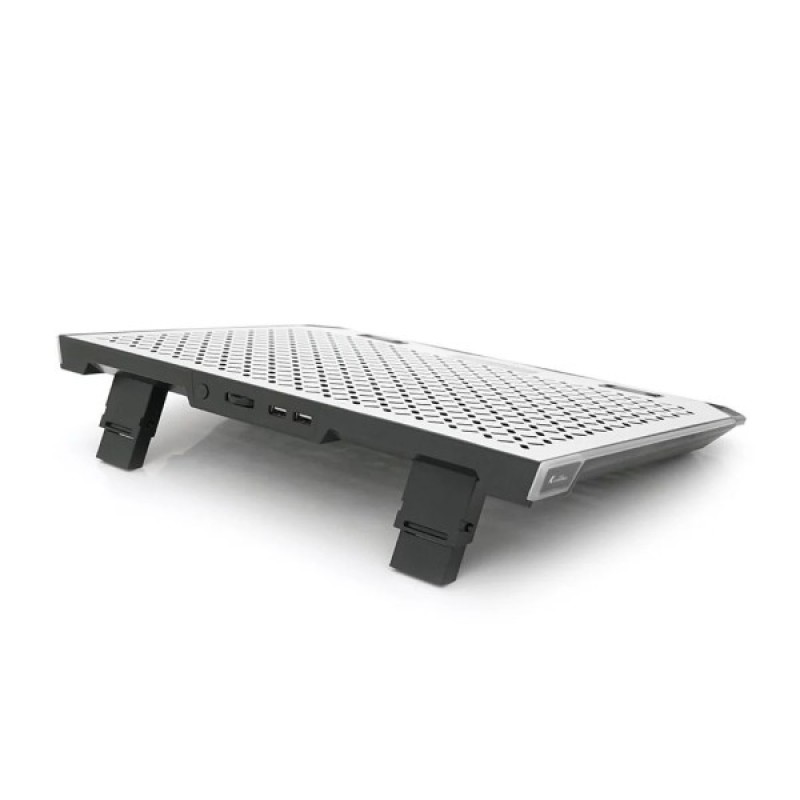 Підставка до ноутбука IceCoorel 10-15.6", 6*80mm 1800 RPM, 2*USB, 366x256x23mm, RGB (A17)