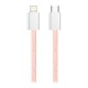 Дата кабель USB-C to Lightning 1.0m 27W pink ColorWay (CW-CBPDCL061-P)