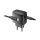 Зарядний пристрій HOCO CS61A Bright 1xUSB-C PD30W + 1xUSB QC3.0 + cable USB-C to USB-C Black (6942007638449)