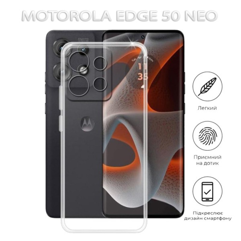 Чохол до мобільного телефона BeCover Motorola Edge 50 Neo Transparancy (712745)
