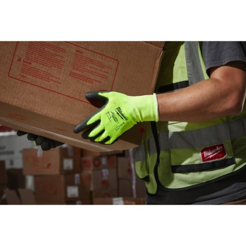 Захисні рукавиці Milwaukee Hi-Vis Cut розмір XL/10, 12 пар (4932492916)