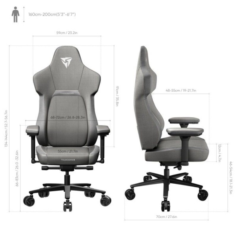 Крісло ігрове TX3 Core Loft Grey (TEGC-2056101.41)