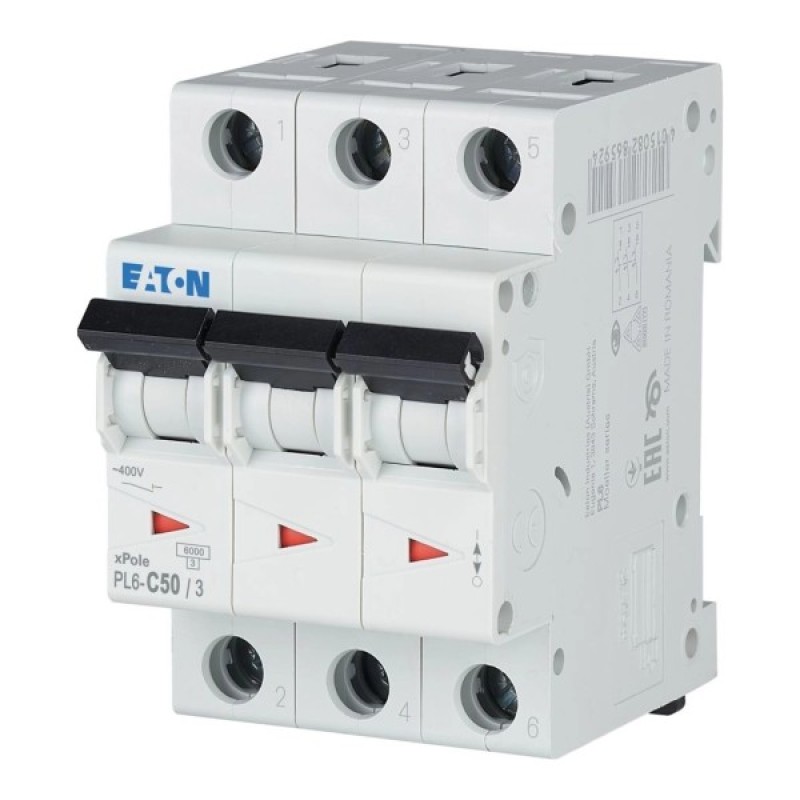 Автоматичний вимикач Eaton 3-п. М3 С 50А PL6 6кА