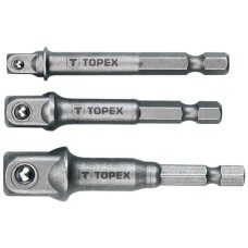 Адаптер для інструменту Topex для торцевих головок, набір 1/2,1/4,3/8 (38D151)