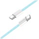 Дата кабель USB-C to USB-C 1.0m 60W 3.0А blue ColorWay (CW-CBPDCC061-BL)