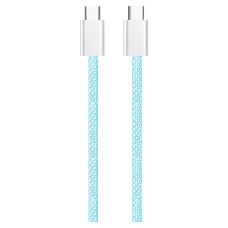 Дата кабель USB-C to USB-C 1.0m 60W 3.0А blue ColorWay (CW-CBPDCC061-BL)