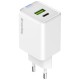 Зарядний пристрій ColorWay C101E GaN Mini 45W PD PPS USB-C + USB-A QC4.0 white (CW-CHS060PD-WT)