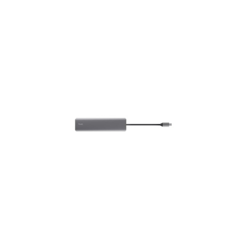Концентратор Trust USB-C 7-in1 2xUSB-А 3.2/2xUSB-С/2xHDMI/DP aluminiu 0.16m grey (25661_TRUST)