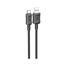 Дата кабель USB 2.0 AM to USB-C 1.0m Leader charging X94 black HOCO (6931474794291)