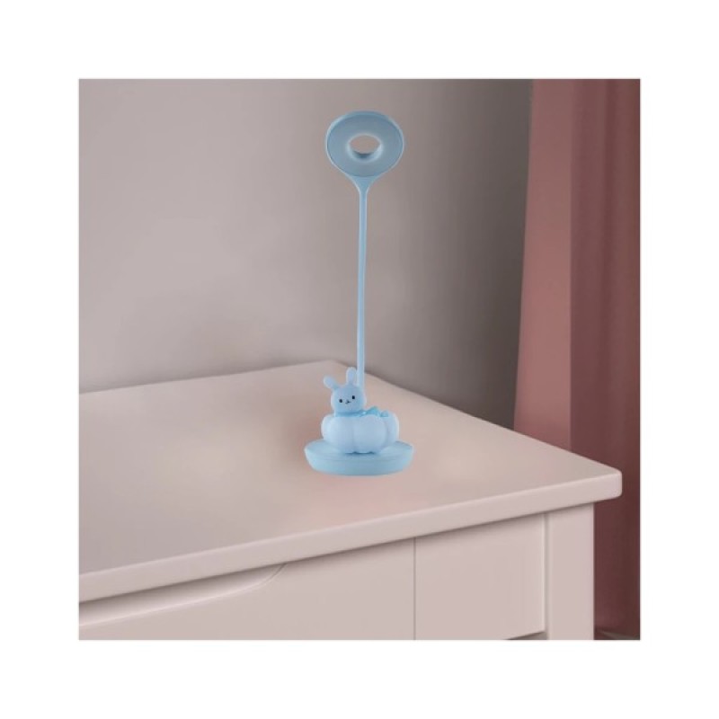 Настільна лампа Kite Cloudy Bunny LED з акумулятором, блакитна (K24-493-1-3)