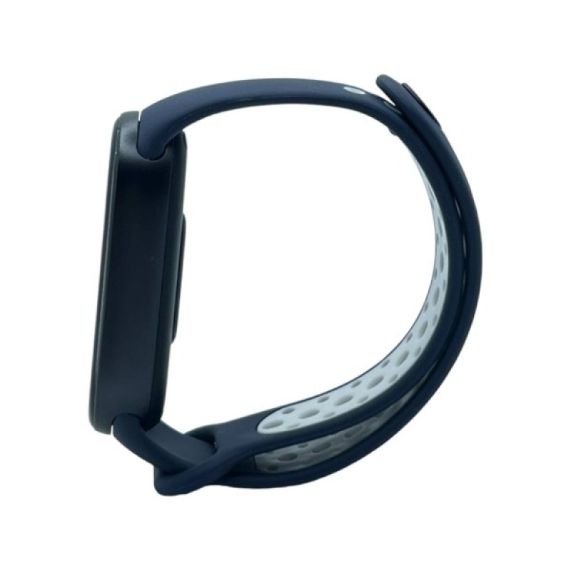 Ремінець до фітнес браслета BeCover Vents Style для Xiaomi Mi Smart Band 9 Blue-White (711987)