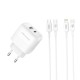 Зарядний пристрій XO 1xUSB QC3.0 + 1xUSB-C PD20W (XO-QC37)