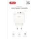 Зарядний пристрій XO 1xUSB QC3.0 + 1xUSB-C PD20W (XO-QC37)