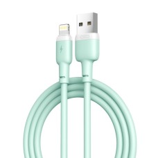 Дата кабель USB 2.0 AM to Lightning 1.0m 2.1A silicone green XO (NB208-L-1-GR)