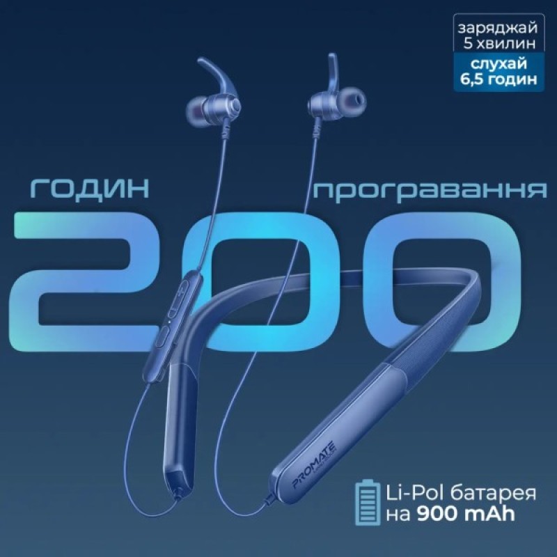 Навушники Promate Leap-200H Blue (leap-200h.blue)