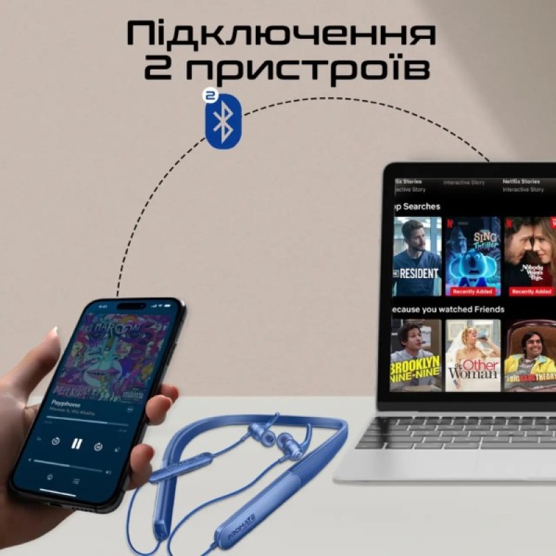 Навушники Promate Leap-200H Blue (leap-200h.blue)