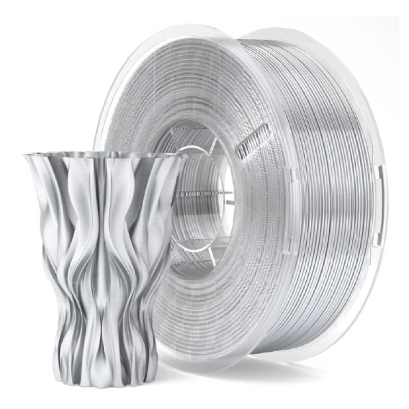 Пластик для 3D-принтера ELEGOO PLA silk gloss 1кг, 1.75мм, silver (50.203.0111)