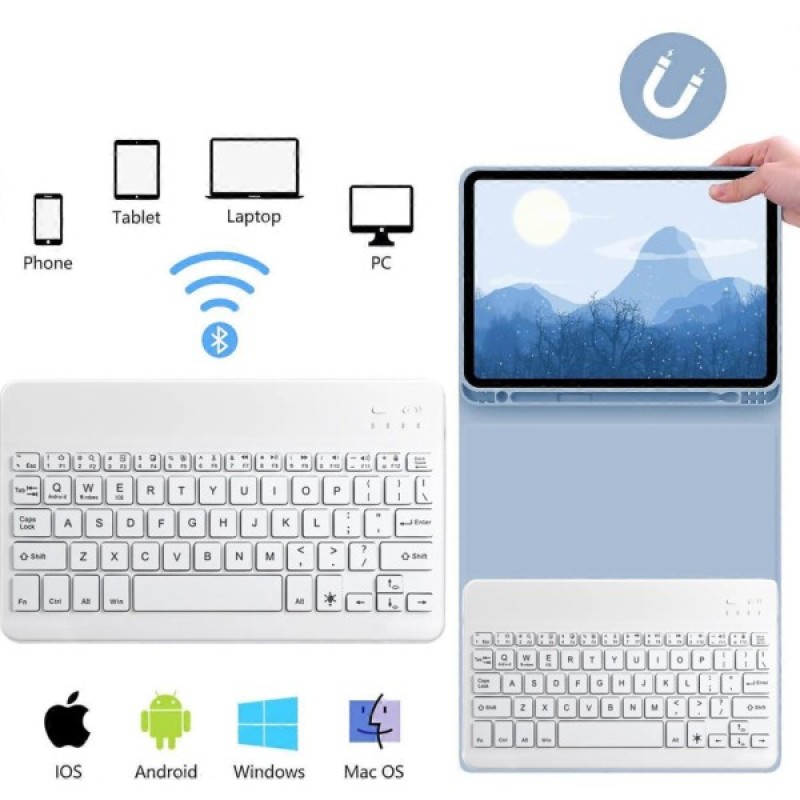 Чохол до планшета BeCover with keyboard Apple iPad Mini 7 2024 Light Blue (712995)
