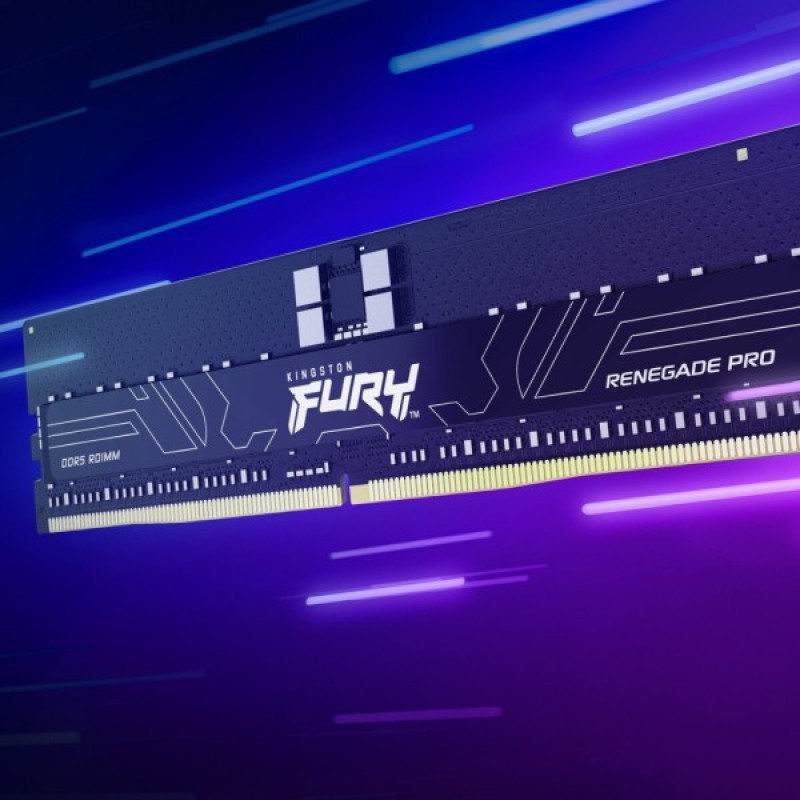 Модуль пам'яті для сервера Kingston 128GB 6000MT/s DDR5 ECC Reg CL32 DIMM (Kit of 4) FURY Renegade Pro EXPO (KF560R32RBEK4-128)