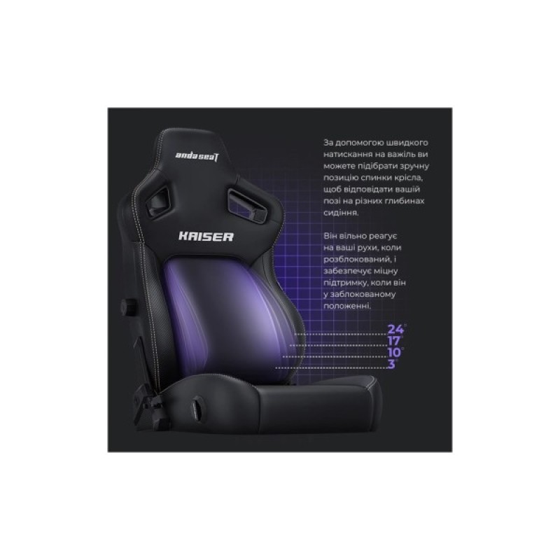 Крісло ігрове Anda Seat Kaiser 4 PVC Size XL Cyber Green (AD12YDDC-XLL-20-C-PV/C-01)