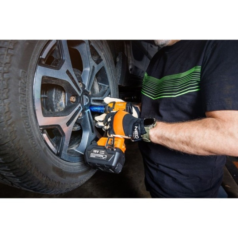 Гайковерт Neo Tools Energy+ 18V, безщітковий, 2500об/хв, 350Нм, 1/2", 3 швидкості, 1.1кг (без АКБ та ЗП) (04-613)