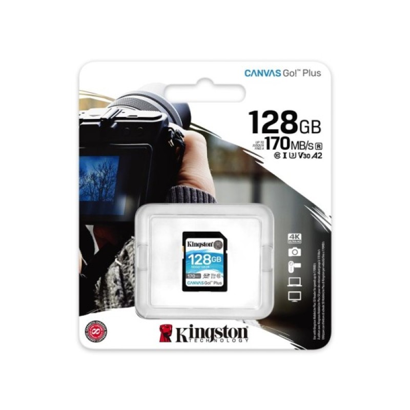 Карта пам'яті Kingston 128GB SDXC class 10 UHS-I U3 Canvas Go Plus (SDG3/128GB)