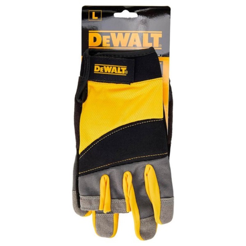 Захисні рукавиці DeWALT частково відкриті, розм. L/9, з накладками на долоні (DPG214L)
