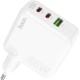Зарядний пристрій HOCO C115A Header 2xUSB-C PD65W + 1xUSB QC3.0 GaN White (6931474798312)