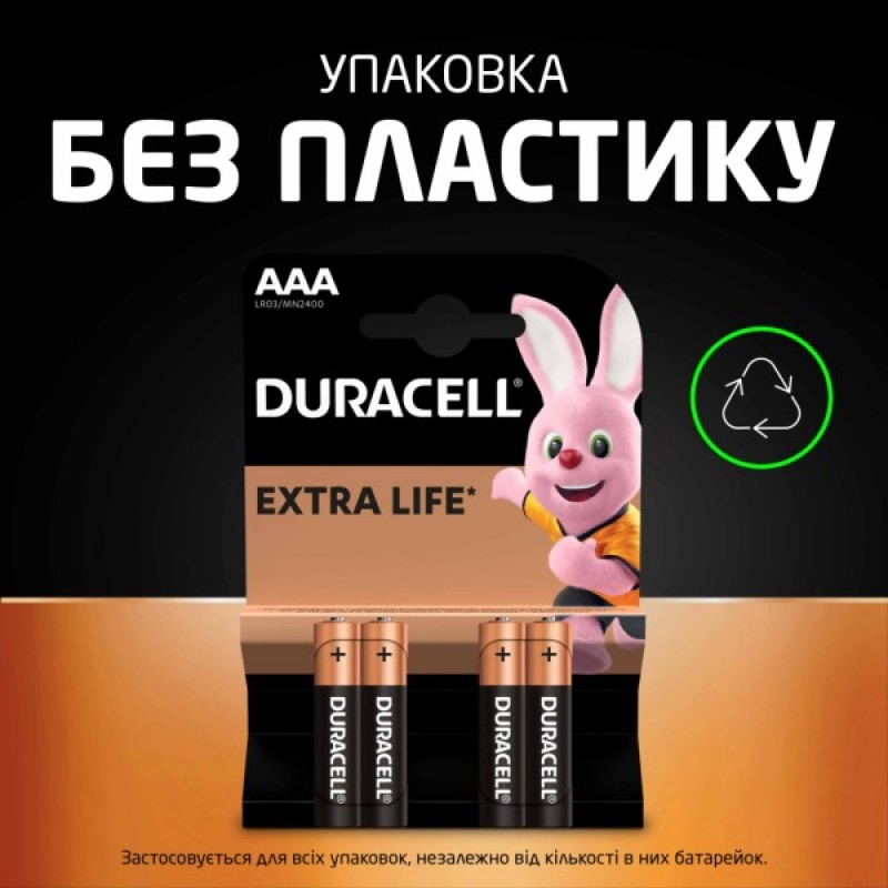 Батарейка Duracell AAA лужні 12 шт. в упаковці (5000394109254 / 81545432)