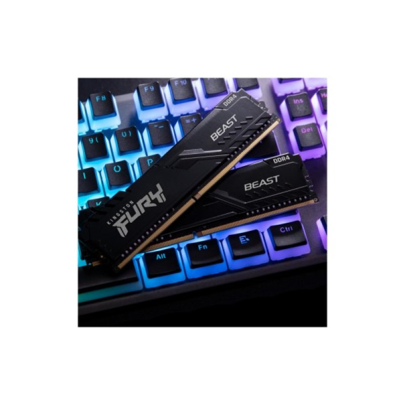 Модуль пам'яті для комп'ютера DDR4 16GB 2666 MHz FURY Beast Black Kingston Fury (ex.HyperX) (KF426C16BB/16)