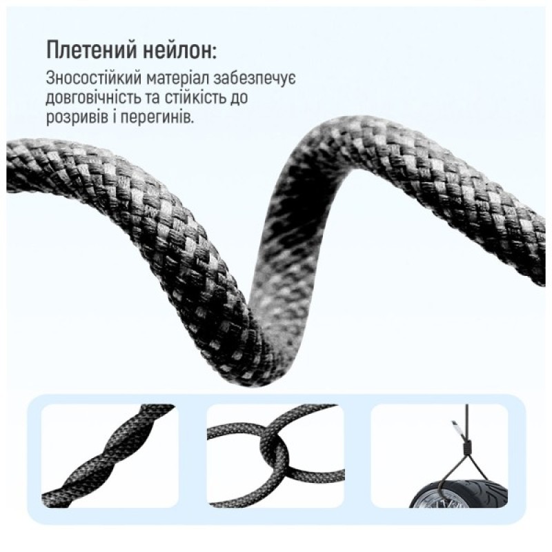 Дата кабель USB-C to USB-C 1.0m 60W 3.0А black ColorWay (CW-CBPDCC061-BK)
