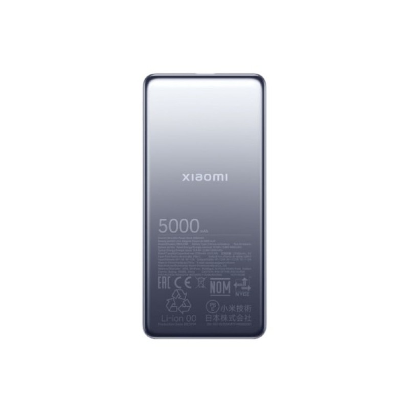 Батарея універсальна Xiaomi 5000mAh Ultra Slim 18W GL grey (BHR9535GL)