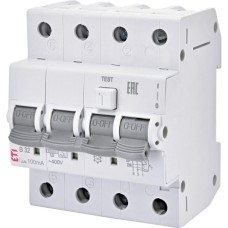 Диференціальний автоматичний вимикач ETI KZS-4M 3p+N C 20/0,03 тип AC (6kA)