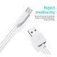 Дата кабель USB 2.0 AM to Micro 5P 2.0m 2.4A PVC X1 white HOCO (6957531042686)