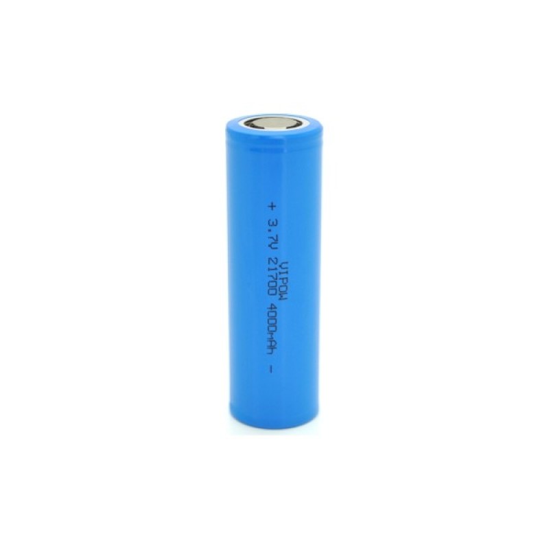 Акумулятор 21700 4000mAh, 3.7V, Blue, FlatTop Vipow (ICR21700-4000mAhFT / 31078)