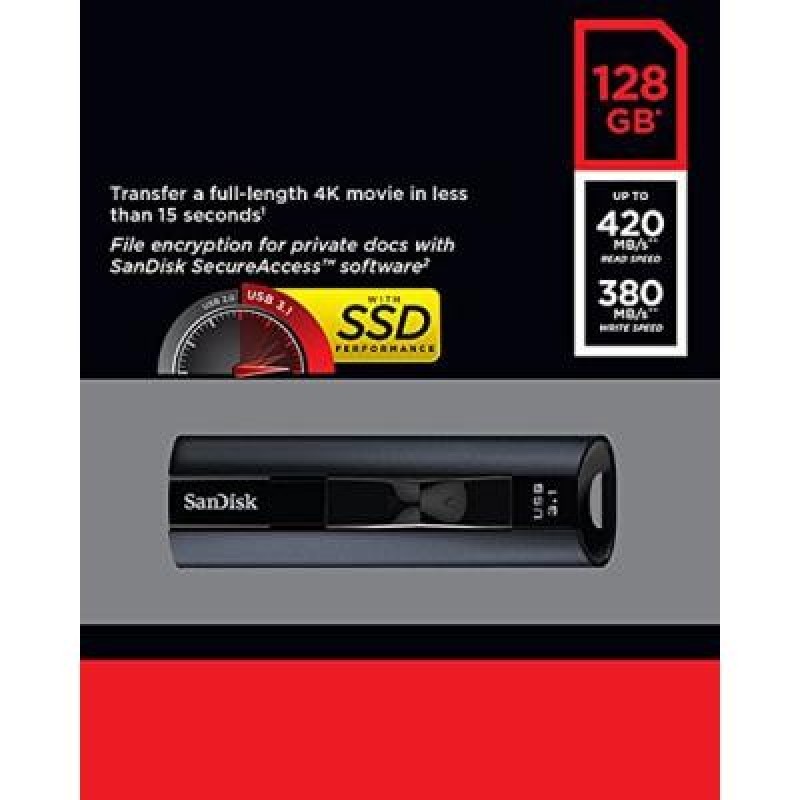 USB флеш накопичувач SanDisk 128GB Extreme Pro USB 3.1 (SDCZ880-128G-G46)