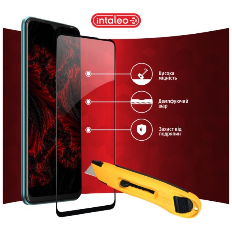 Скло захисне Intaleo Full Glue Tecno Spark 8C Black (1283126542480)