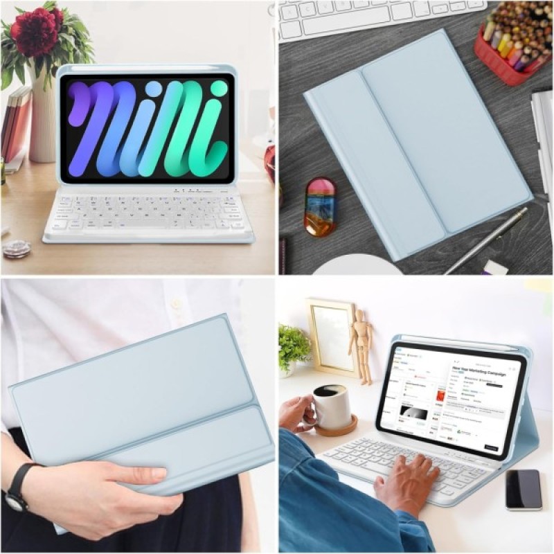 Чохол до планшета BeCover with keyboard Apple iPad Pro 11" M4 2024 Light Blue (713000)