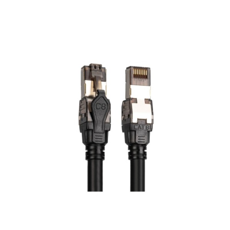 Патч-корд 1м, S/FTP, cat 8.1, AWG 24/7, LSZH, black Digitus (DK-1843-010)