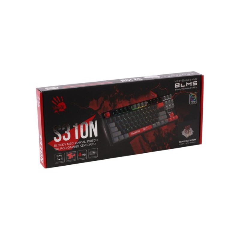 Клавіатура A4Tech Bloody S310N USB Energy Red (4711421000598)