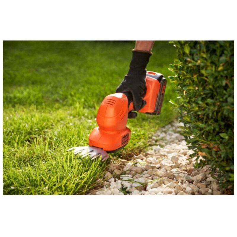 Кущоріз Black&Decker 18V, насадки - 20 см/8 мм, 10 см/18 мм (без АКБ та ЗП) (BCSS18B)