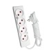 Мережевий подовжувач TECCO 5м 4 поста white (8681277841507)
