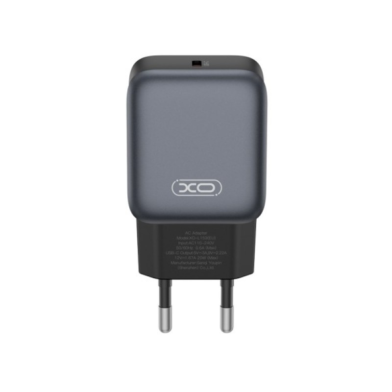 Зарядний пристрій XO USB-C PD20W black (L153_Black)