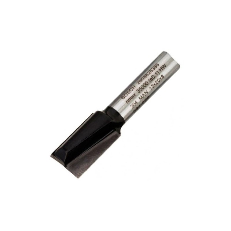 Фреза Bosch Professional пазова з двома лезами, Std, S8, D13, L20 (2.608.628.386)